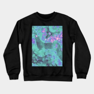 Abstract bright purple and turquoise blue batik texture Crewneck Sweatshirt